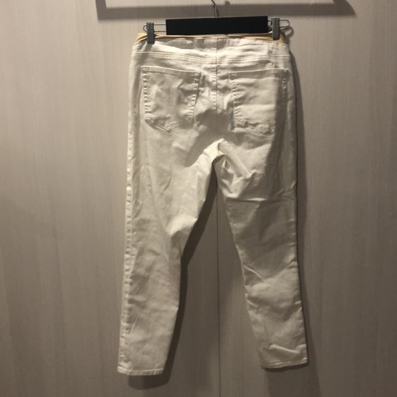 Maternity NWT band Maternity White Jeans Size 6 / 27 - Picture 4 of 7